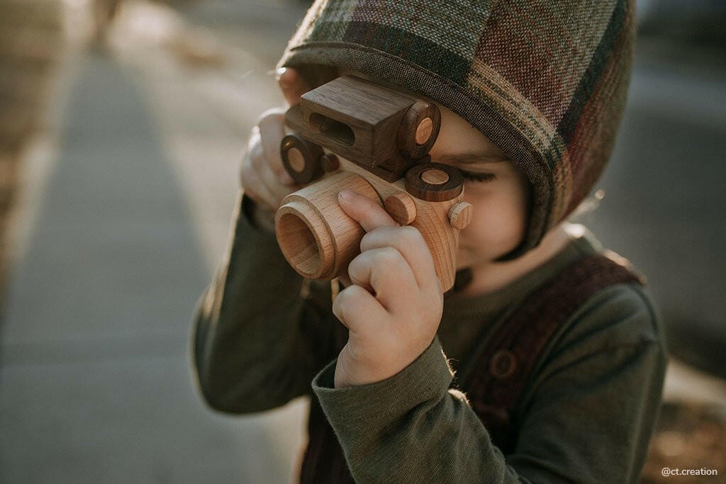 35MM Vintage Style Wooden Toy Camera wooden toy Father's Factory