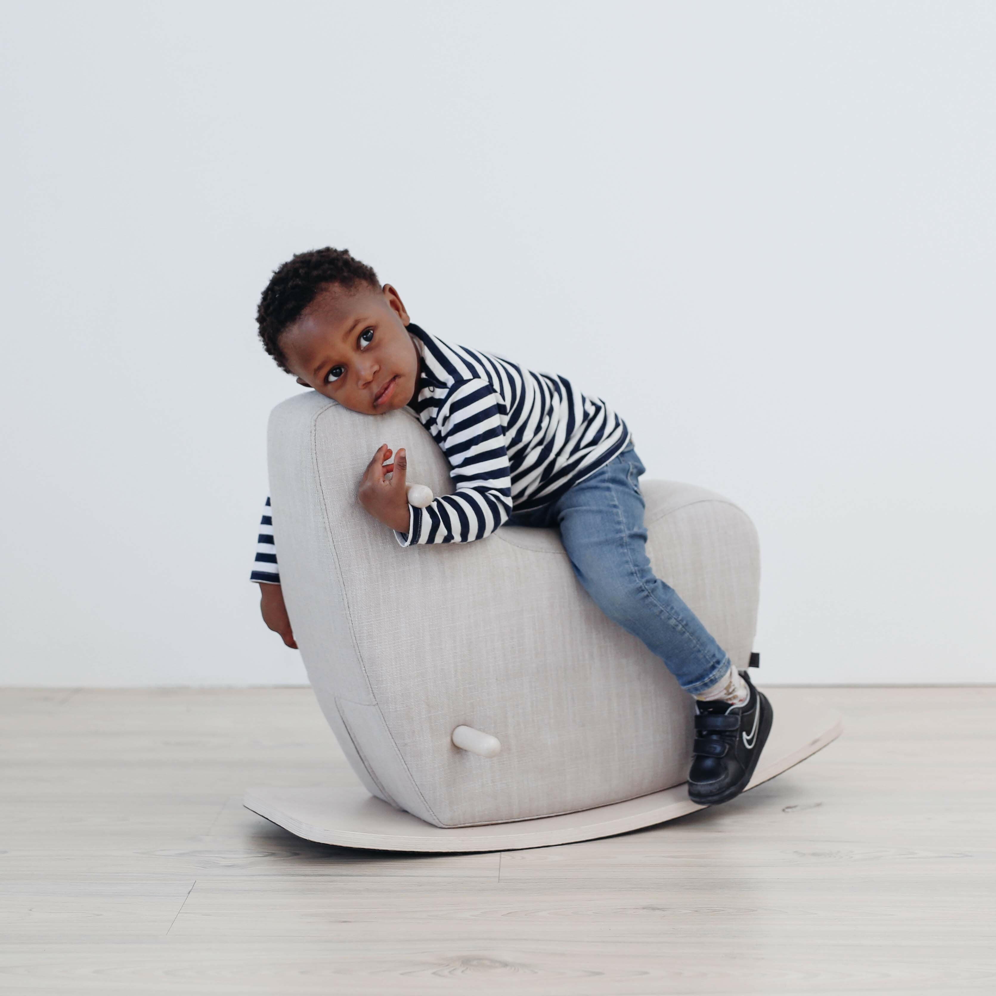 Toddler Rocking Horse In Grey Rockers Ooh Noo