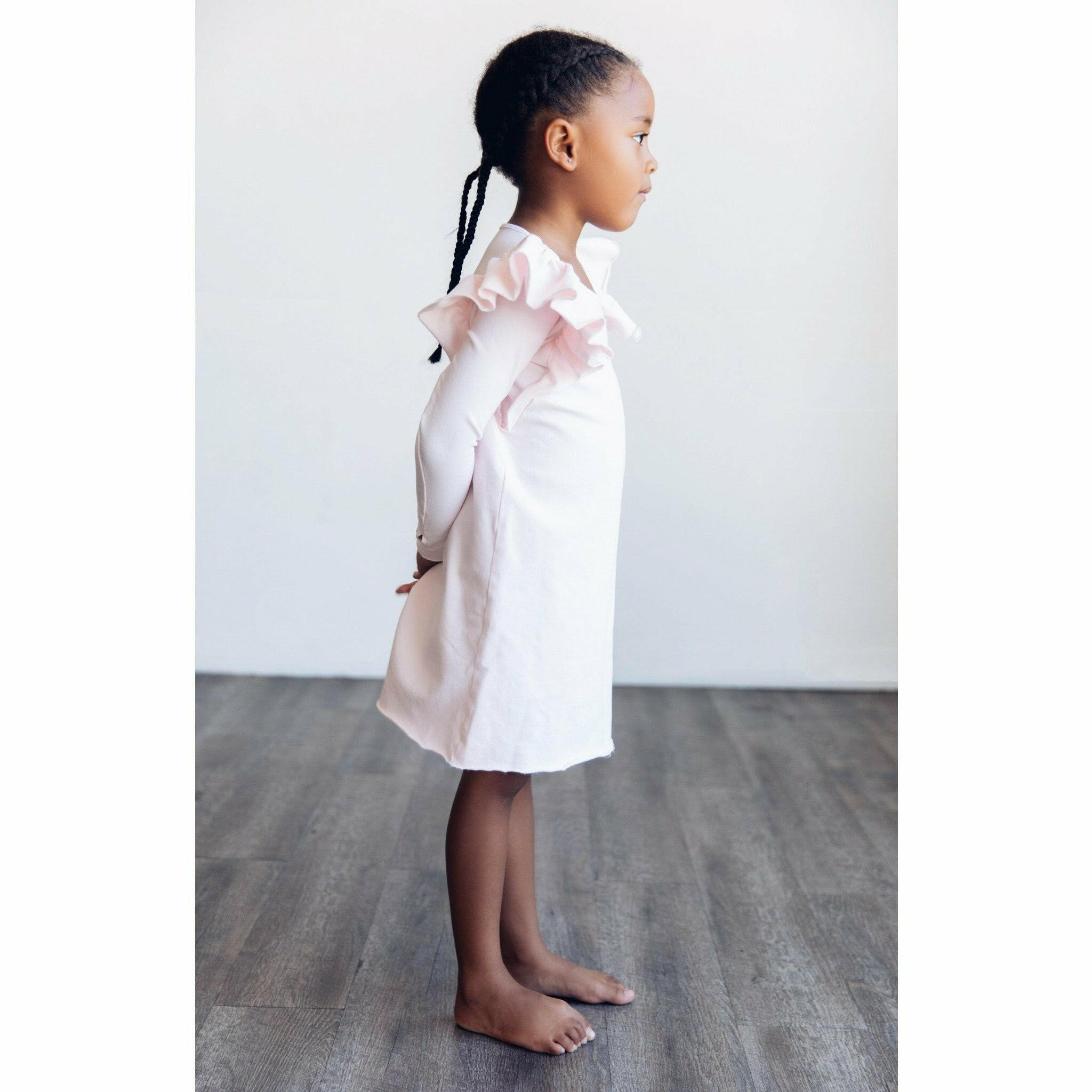 Organic Valentina Dress Long Sleeves Pink Dresses Be Mi Los Angeles