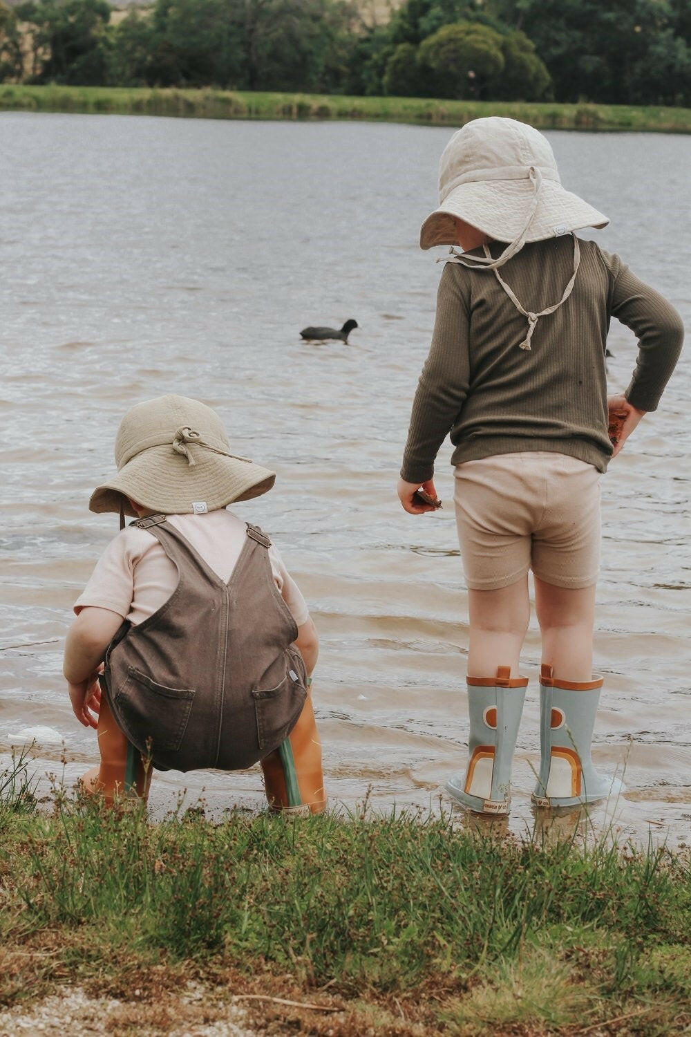 Natural Rubber Rain Boots - Light Blue Shoes Grech & Co.