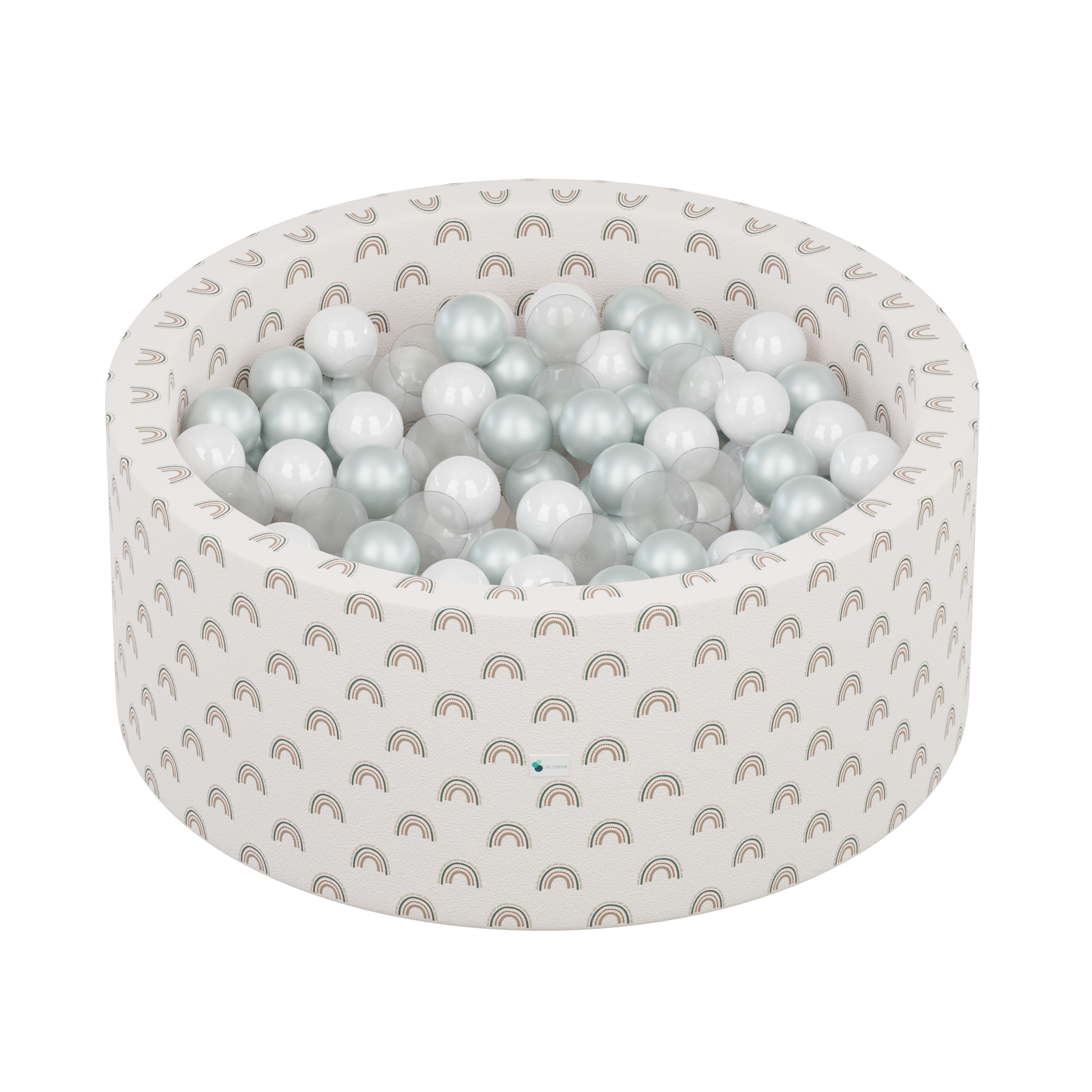 Boho Earth Tone Rainbow on Ivory + 200 Pit Balls Ball Pit Bundles Little Big Playroom
