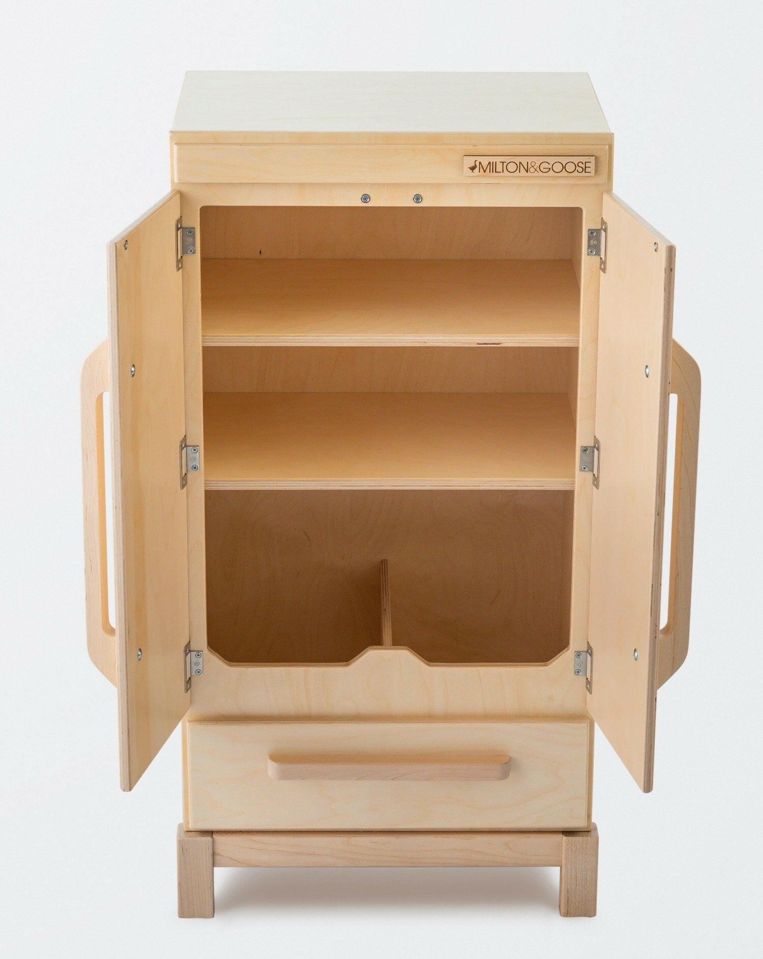 Wooden Play Refrigerator - Natural Kids Toys Milton & Goose