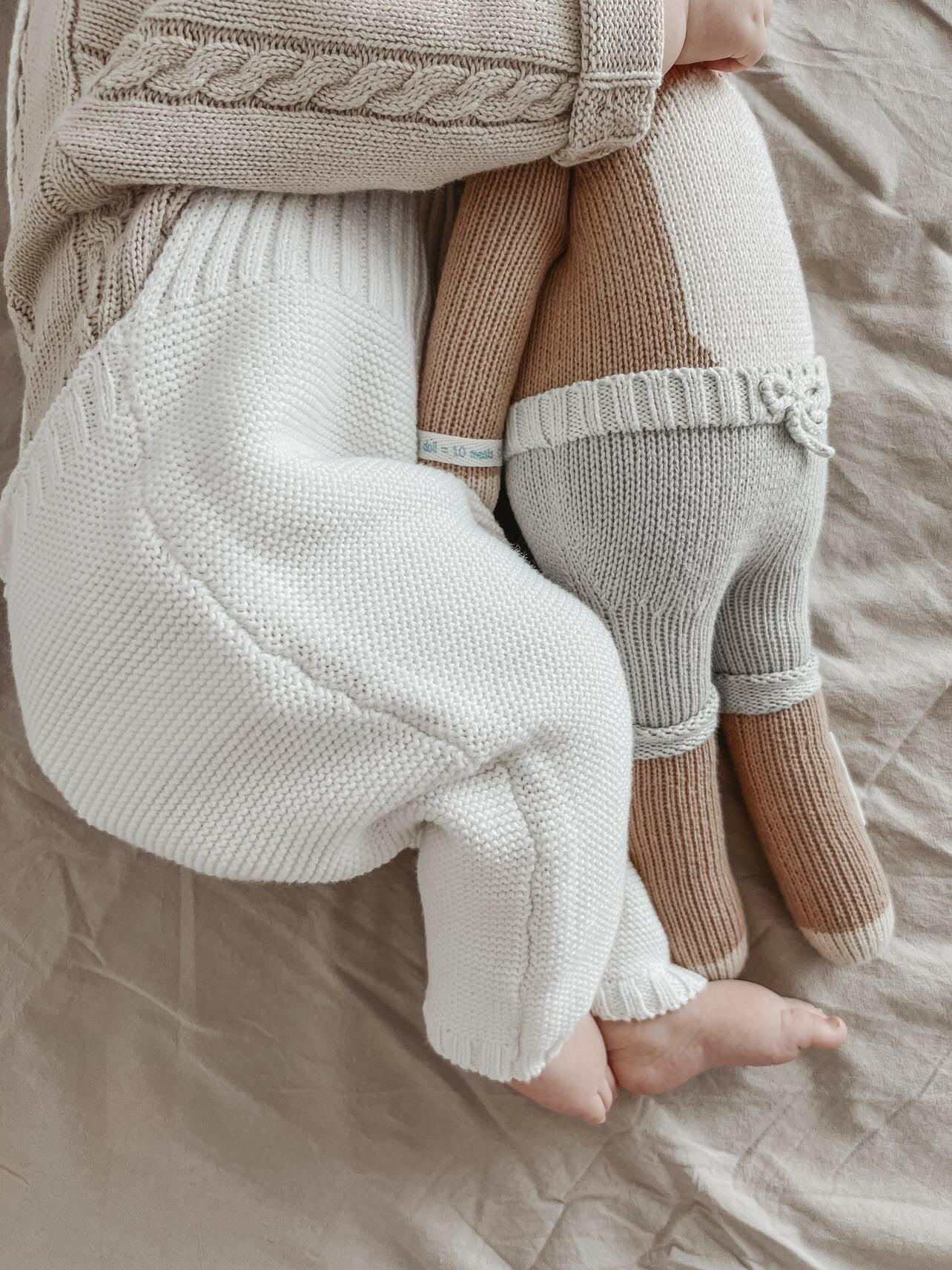 Rib Detail Overalls - White  Luna + Luca