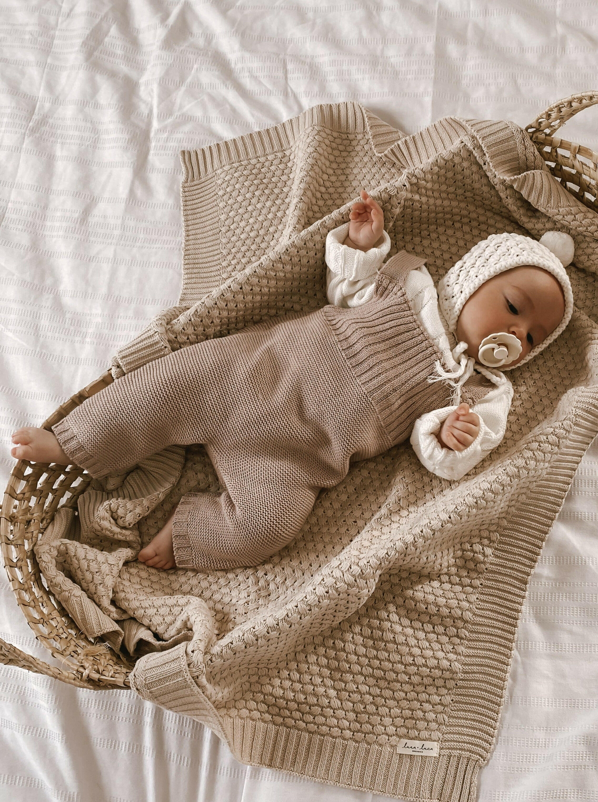 Rib Detail Overalls - Dusty Petal Luna + Luca