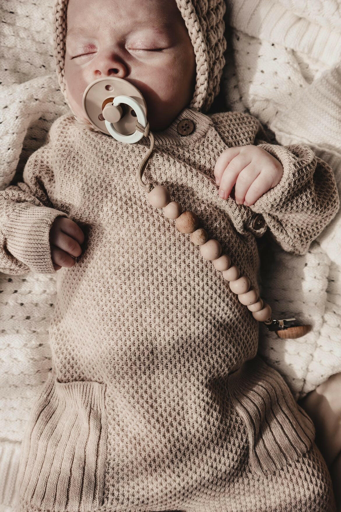 Rib Pocket Jumpsuit - Beige Luna + Luca