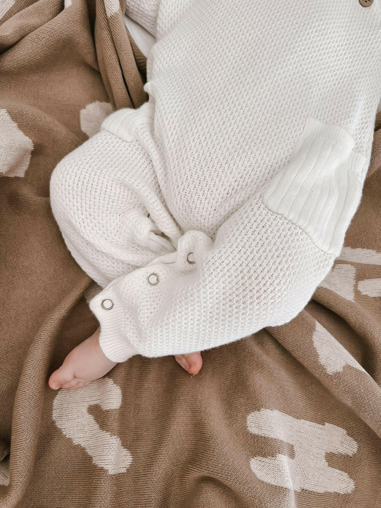 Rib Pocket Jumpsuit - White Luna + Luca