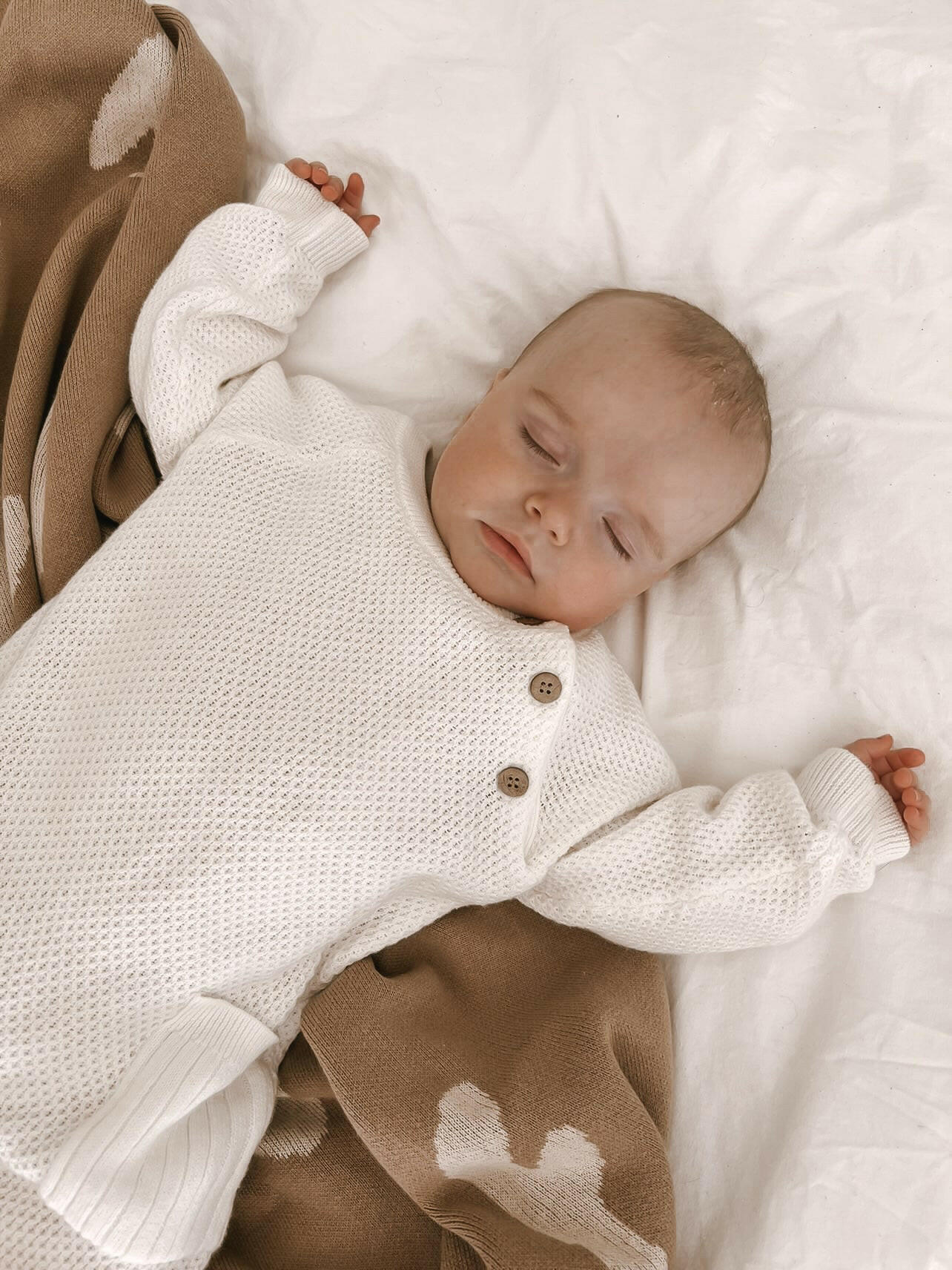 Rib Pocket Jumpsuit - White Luna + Luca