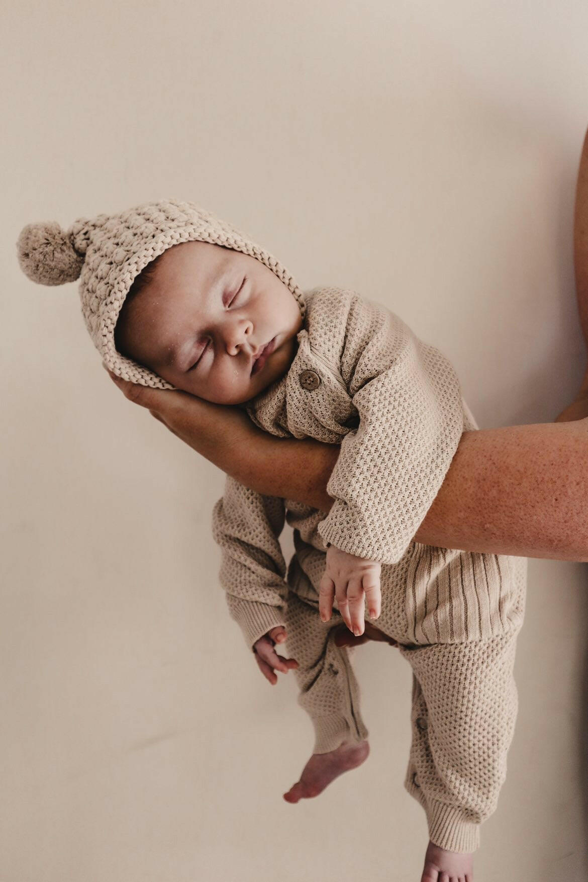 Rib Pocket Jumpsuit - Beige Luna + Luca