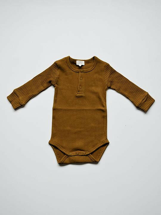 The Ribbed Onesie - Bronze Clothing The Simple Folk