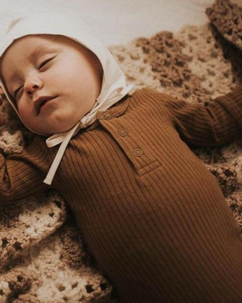 The Ribbed Onesie - Bronze Clothing The Simple Folk