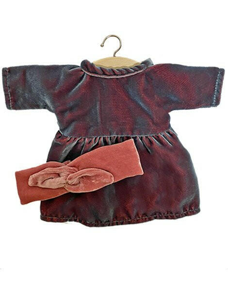 Velvet Faustine set Grey & Rose Doll Clothing Minikane