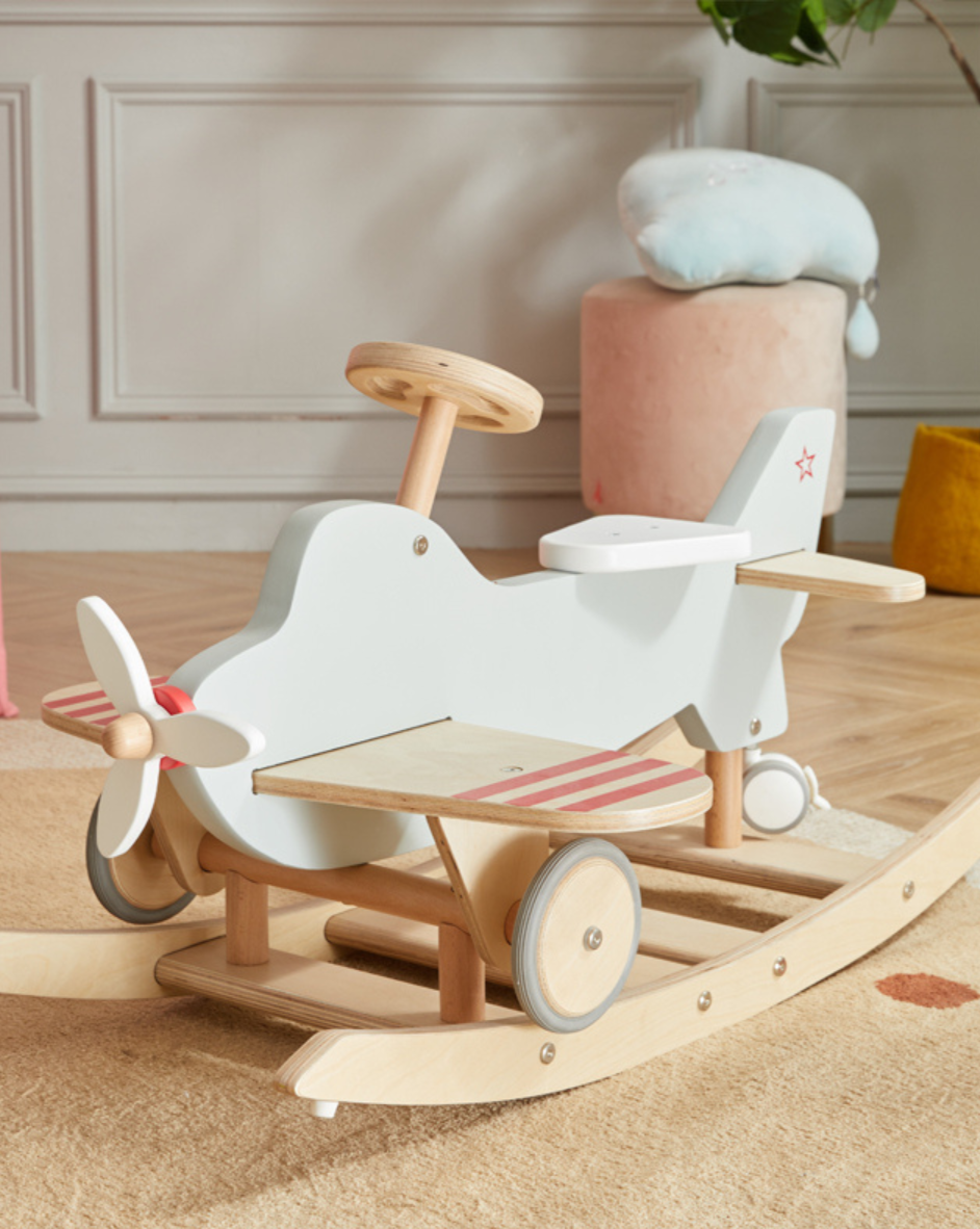 Wood Airplane Rocker Rocker Wonder and Wise