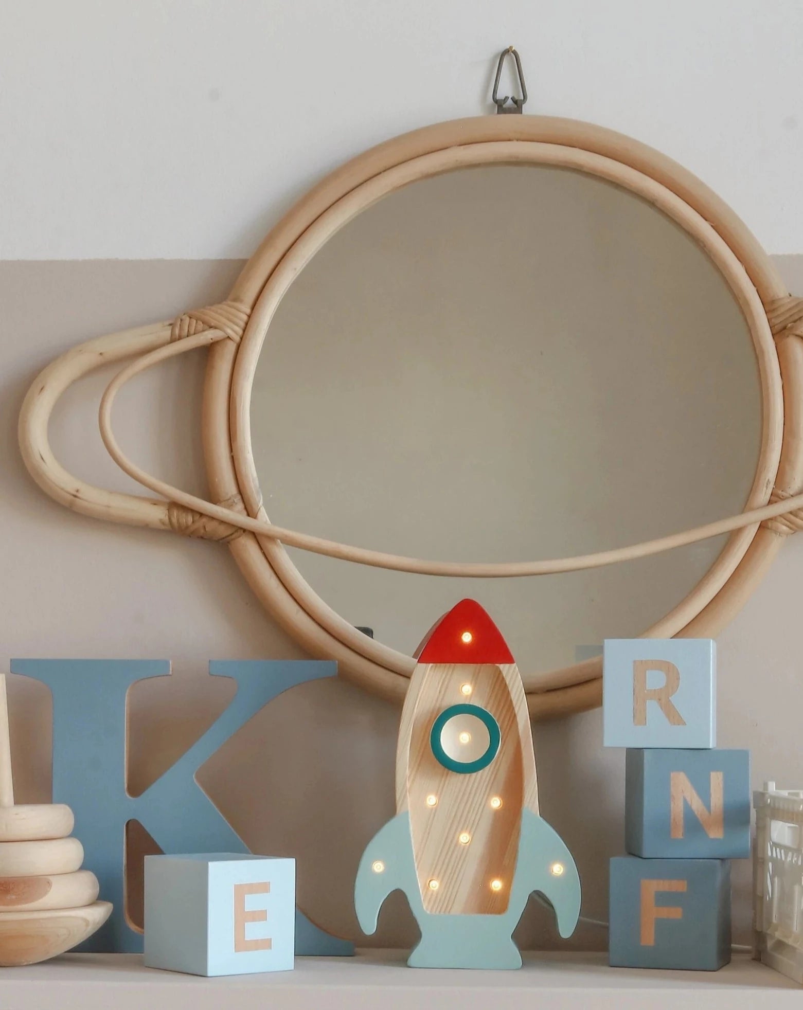 Little Lights Mini Rocket Ship Lamp Lighting Little Lights