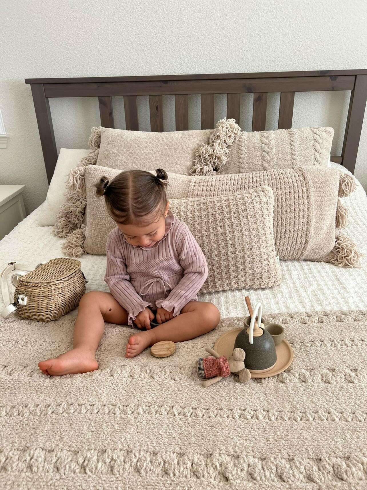 Ruffle Romper - Dusty Petal Luna + Luca