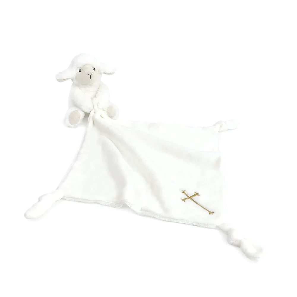 RELIGIOUS LOYAL LAMB KNOTTED SECURITY BLANKIE Security Blankie MON AMI