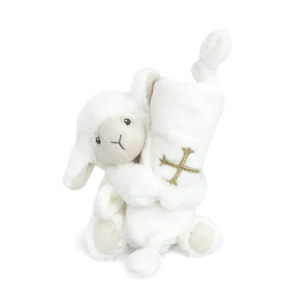 RELIGIOUS LOYAL LAMB KNOTTED SECURITY BLANKIE Security Blankie MON AMI