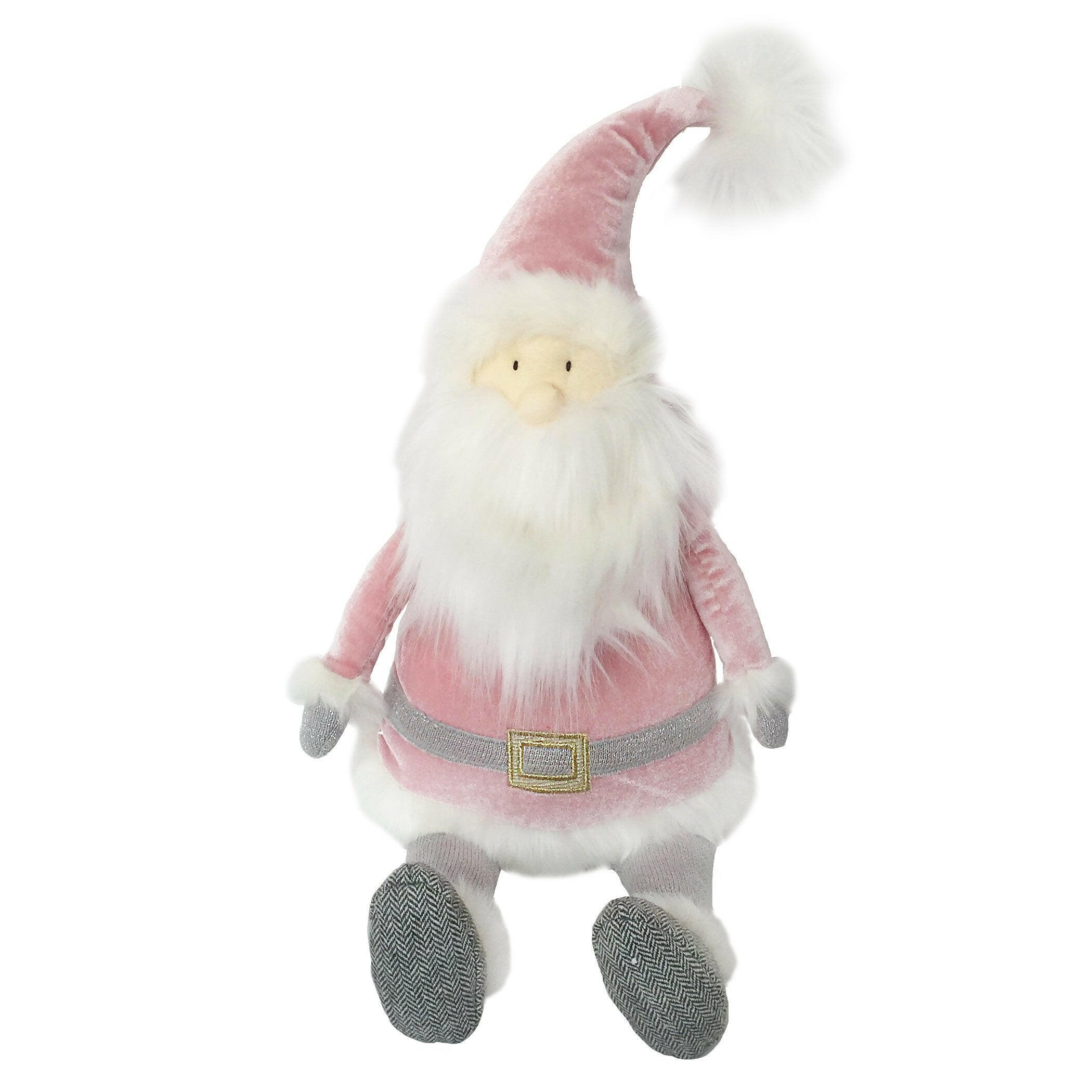 PINK SANTA PLUSH TOY SHELF SITTER Doll MON AMI