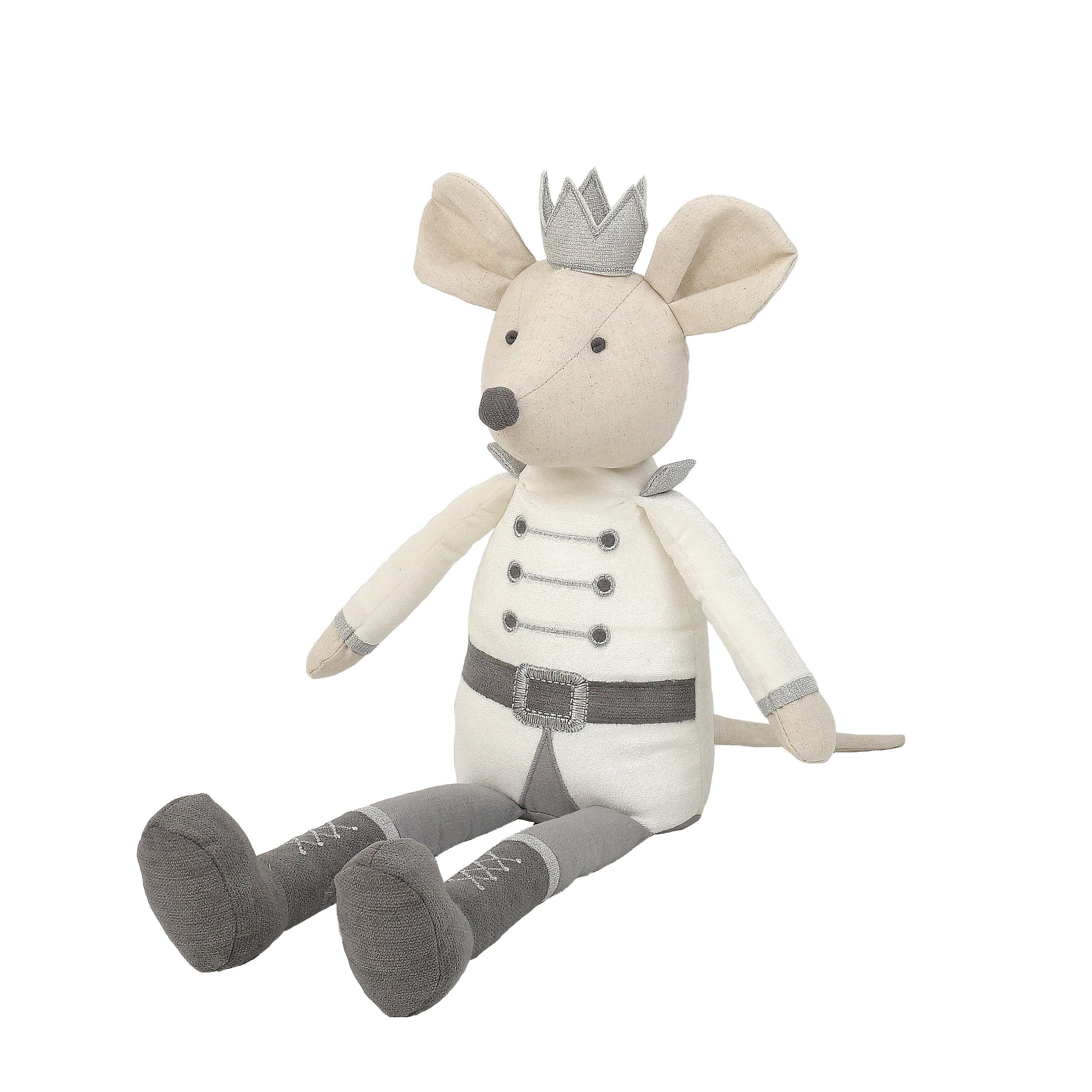 King Mouse Shelf Sitter - White Doll MON AMI