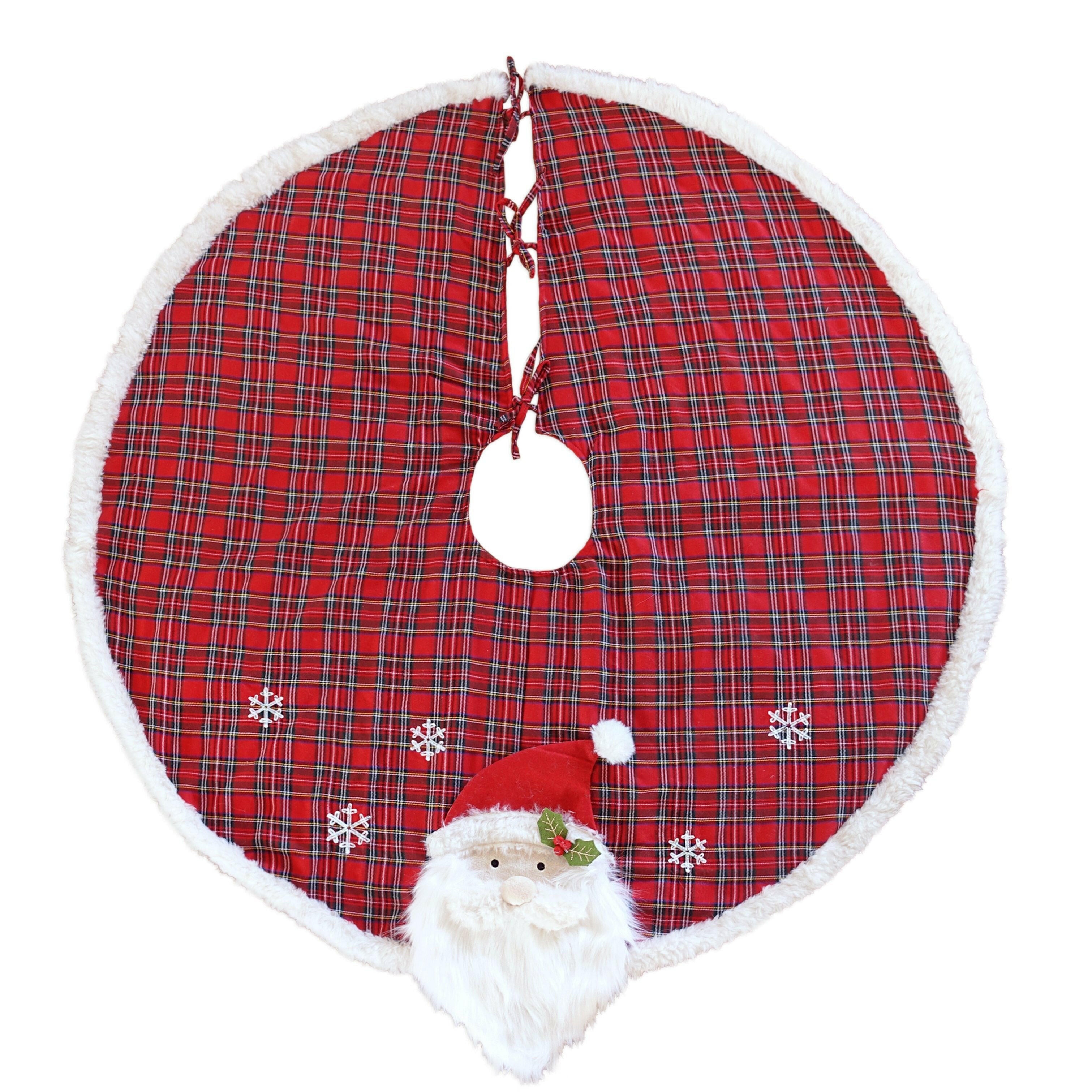 TARTAN SANTA TREE SKIRT Tree Skirt MON AMI