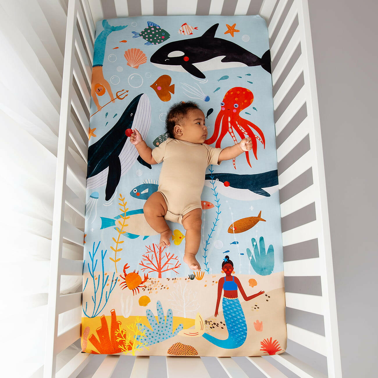 Beyond The Reef Standard Size Crib Sheet Crib sheets Rookie Humans