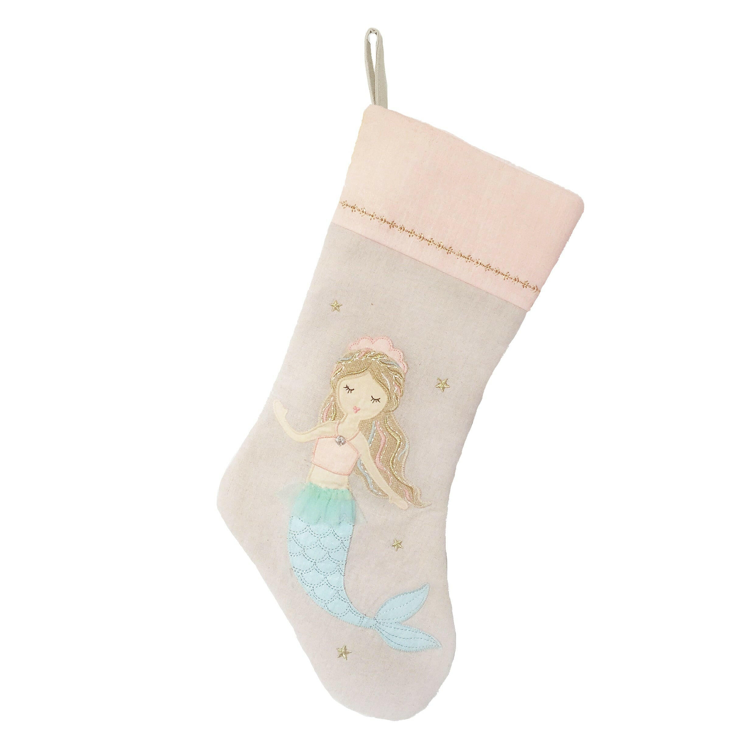 'MIMI' MERMAID LINEN CHRISTMAS STOCKING Stocking MON AMI