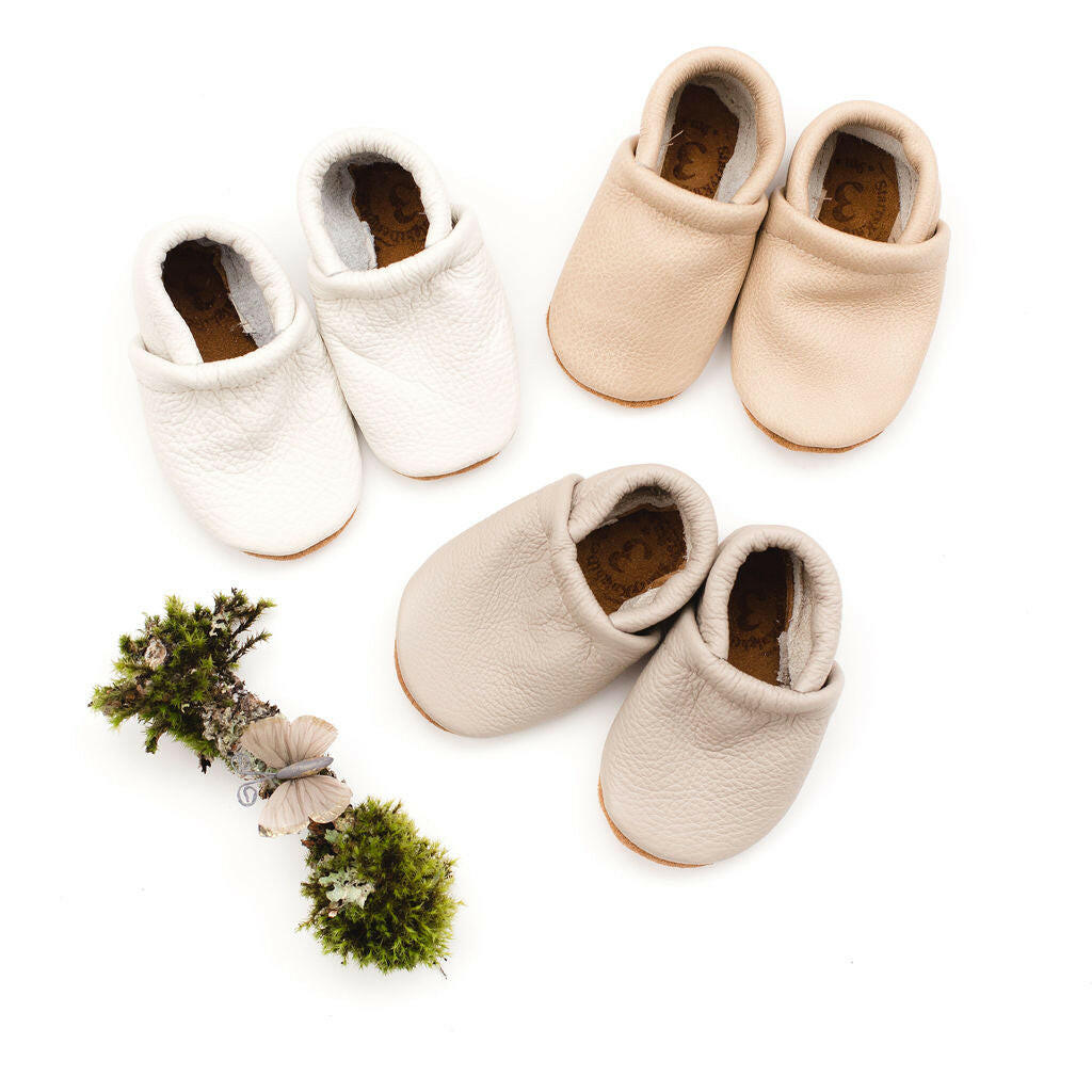 Spring Neutrals Leather Loafers Shoes Baby and Toddler Baby Shoes Starry Knight Design