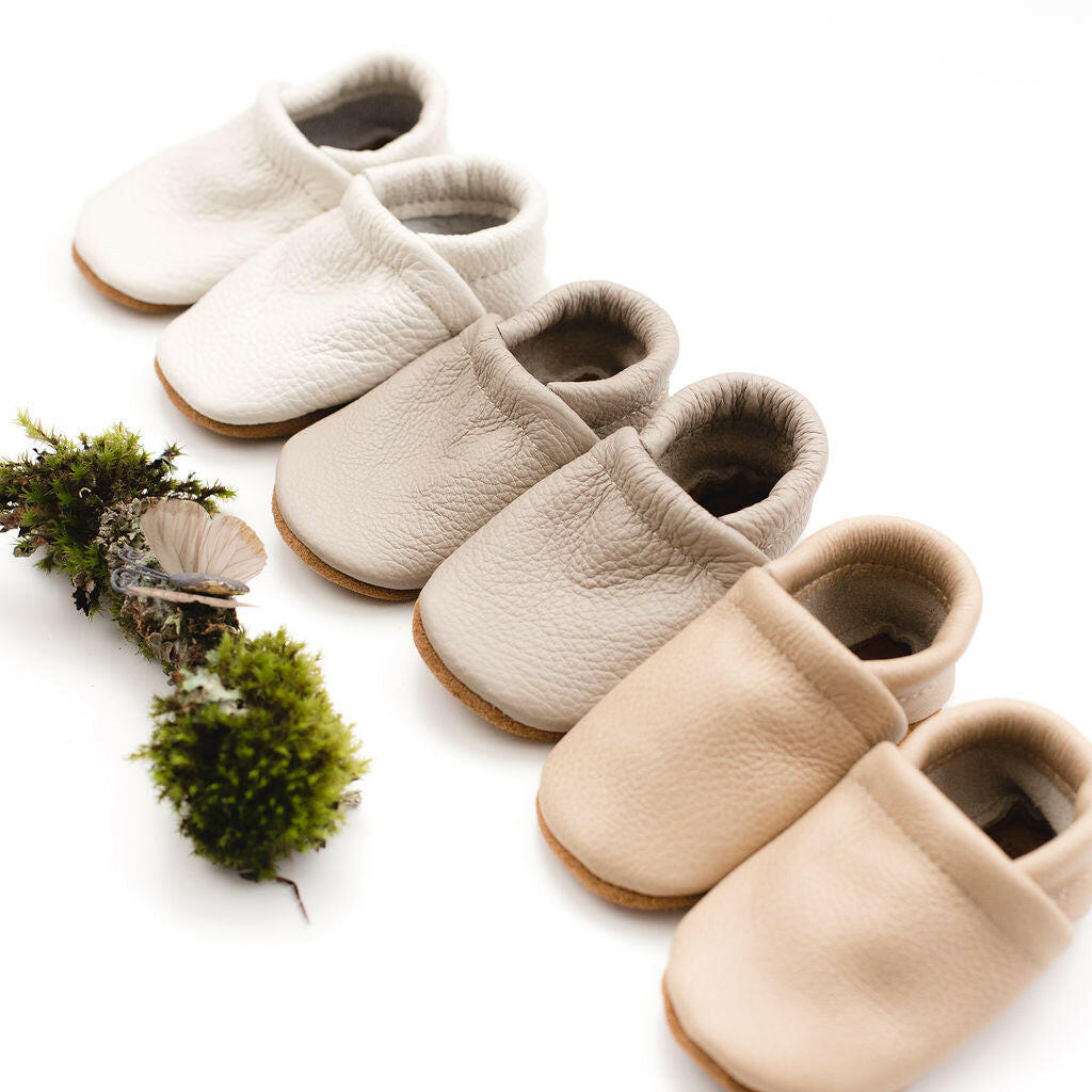 Spring Neutrals Leather Loafers Shoes Baby and Toddler Baby Shoes Starry Knight Design