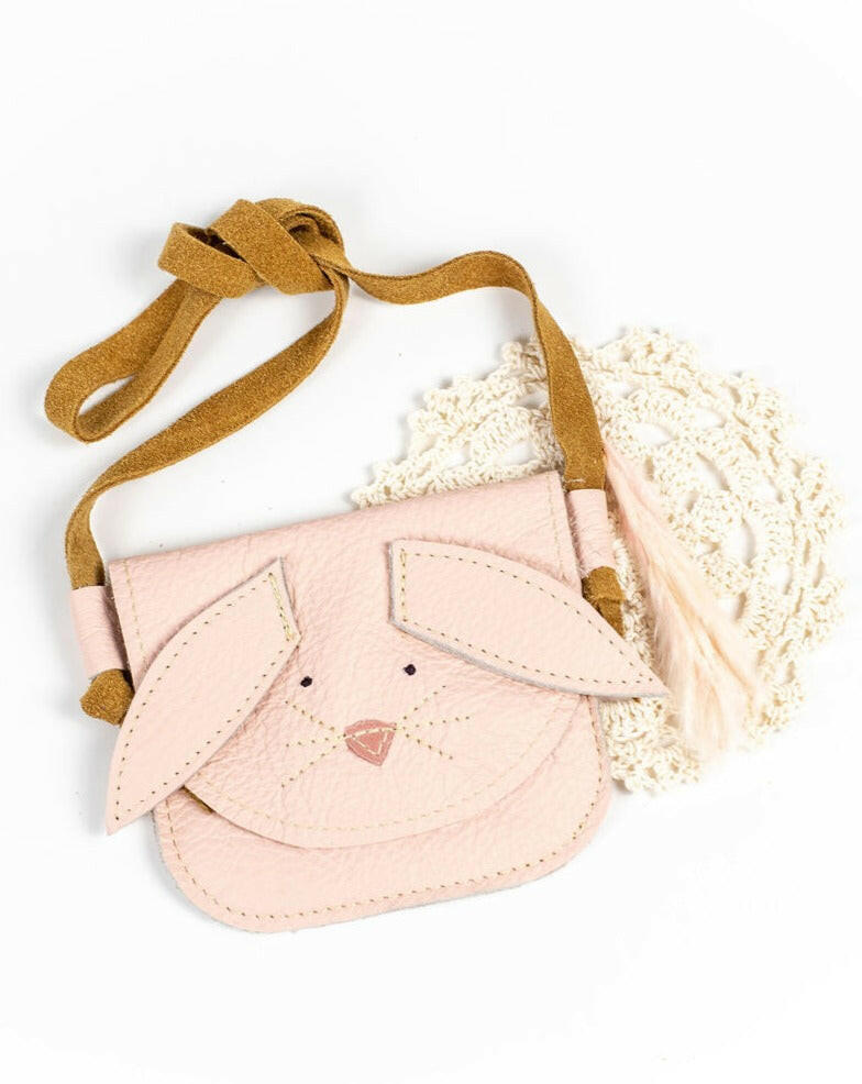 Pink Bunnies Critters Leather PURSE Toddler & Kids  Starry Knight Design