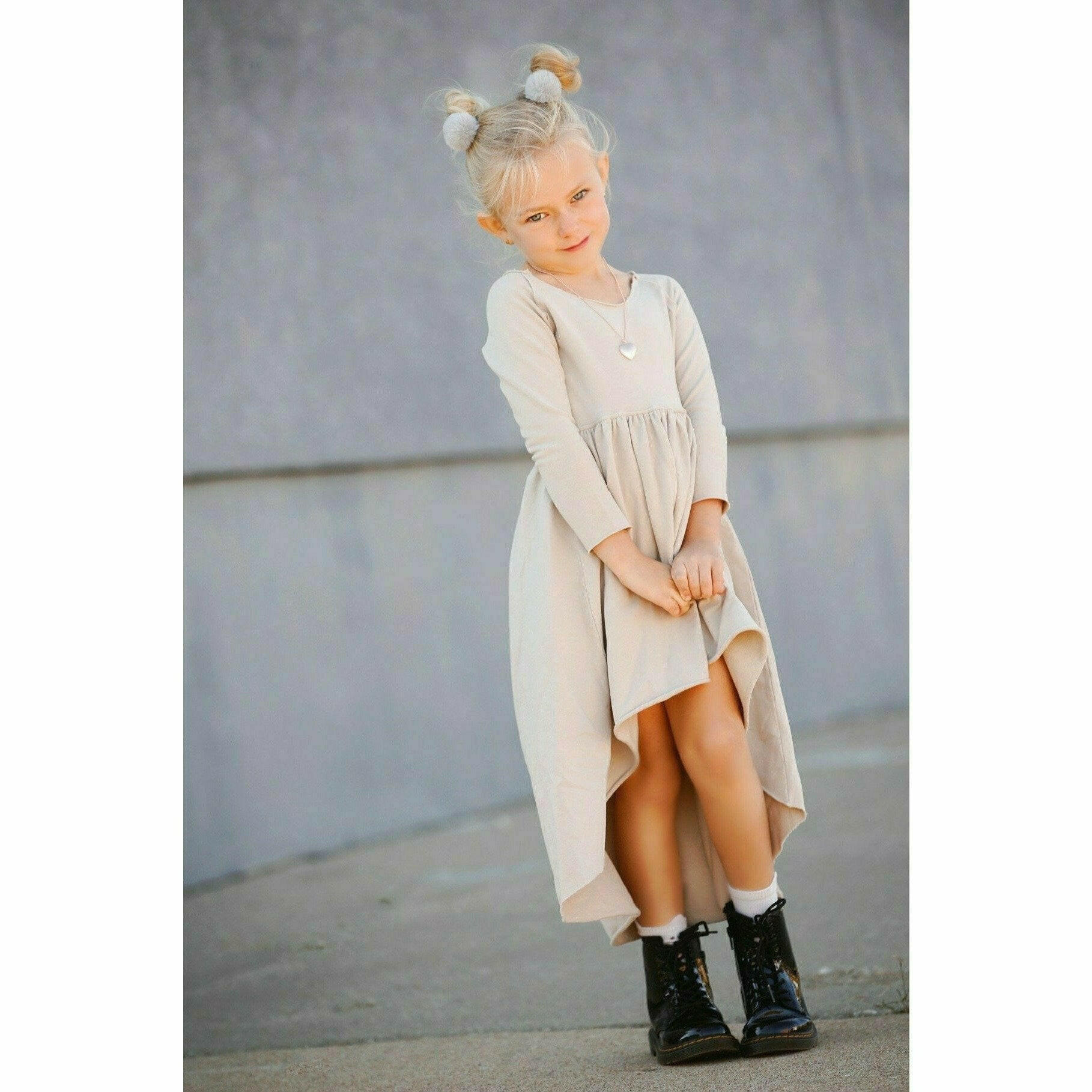 Organic Giselle Dress Long Sleeve Tan Dresses Be Mi Los Angeles