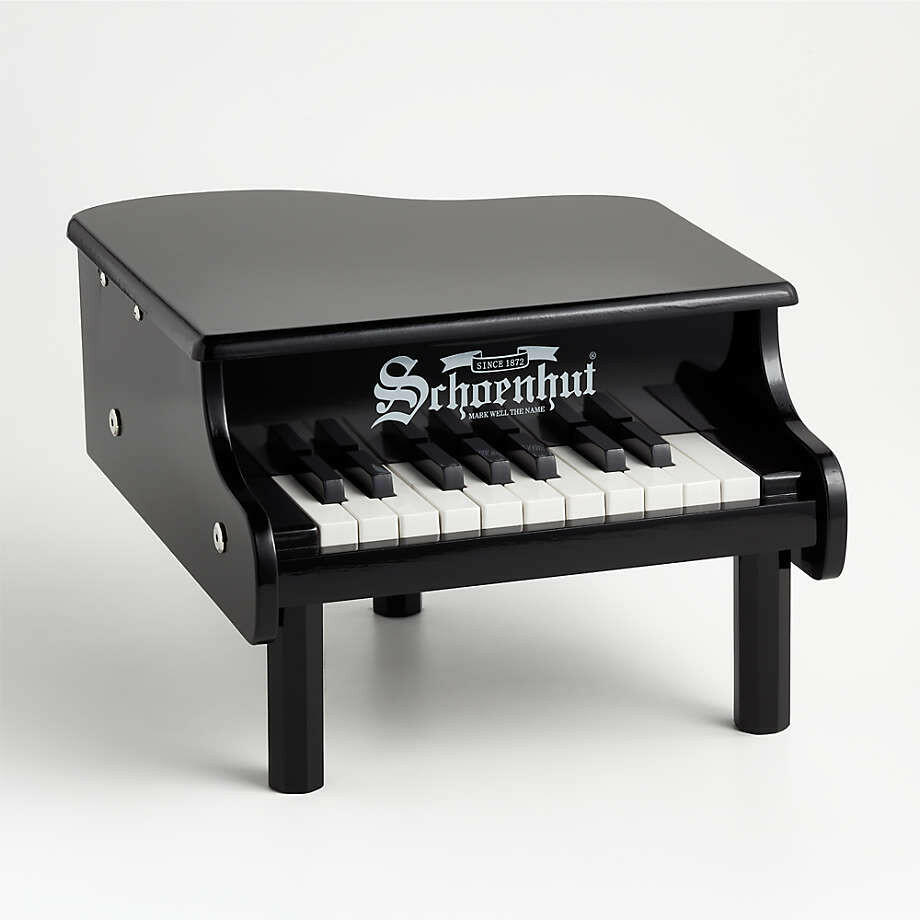 Mini Grand Piano 18-Key Black Musical Toys Schoenhut