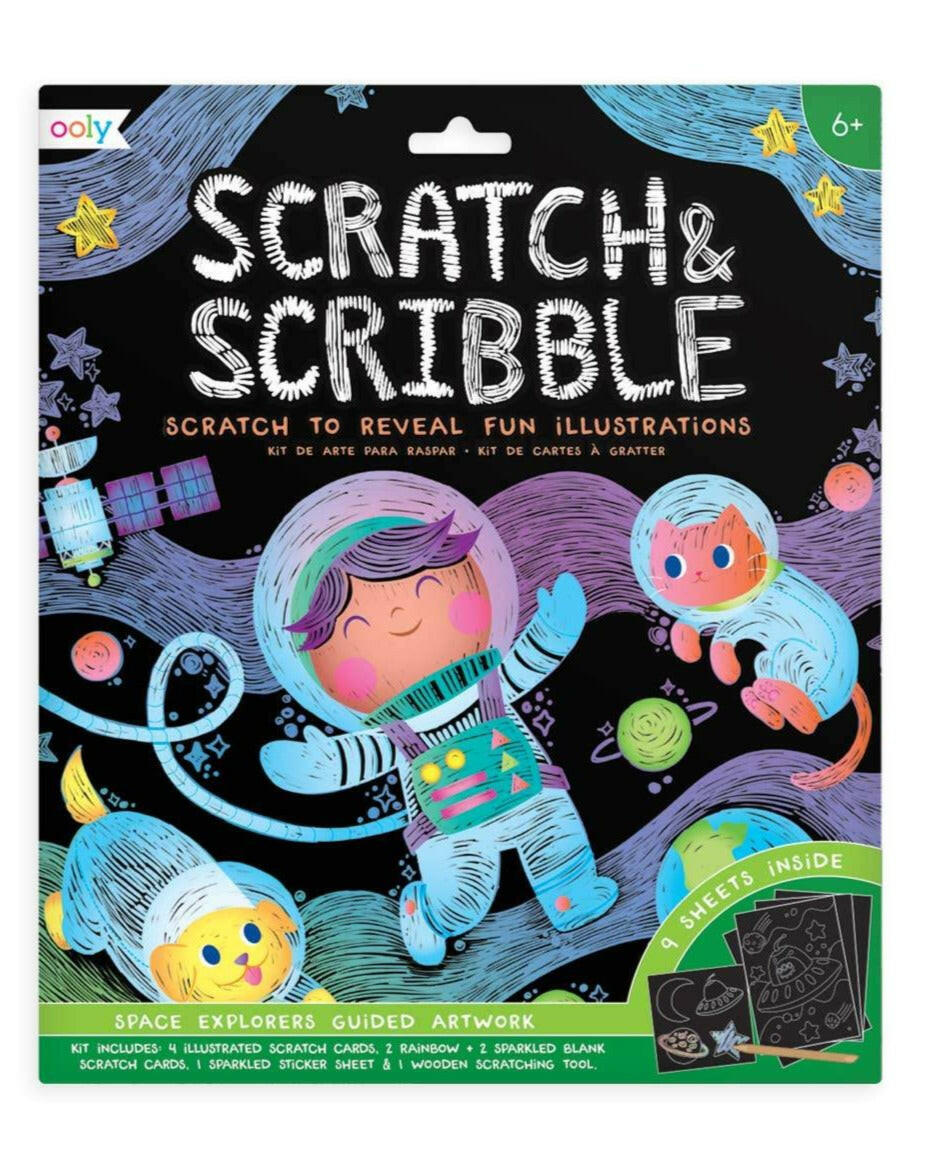 Scratch and Scribble Art Kit: Space Explorers - 10 PC Set Art Supplies OOLY - Art & School Supplies