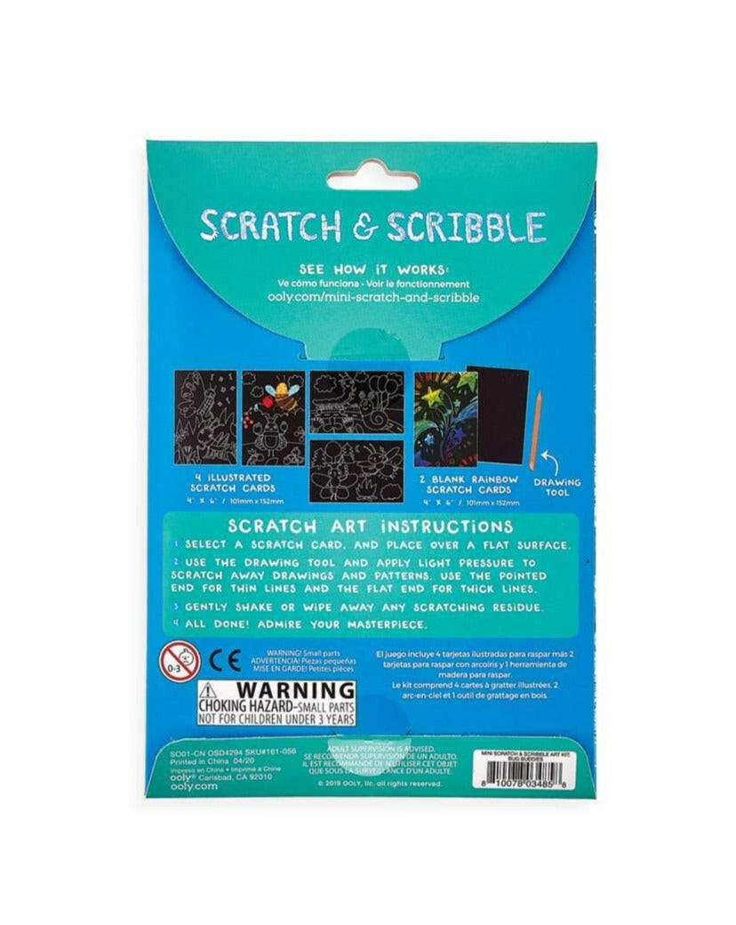 Scratch & Scribble Art Kit: Bug Buddies - 7 PC Set Art Supplies OOLY - Art & School Supplies