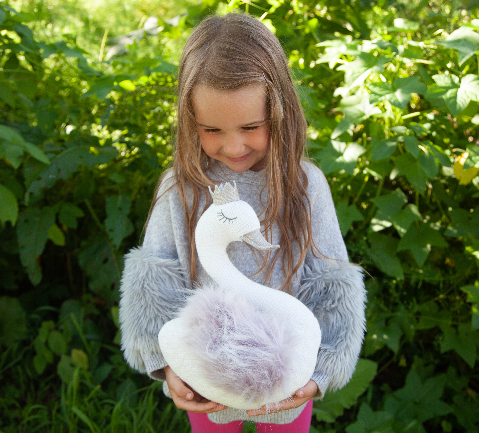 'Sofi' Princess Swan Knit Stuffed Animal Stuffed Toy MON AMI