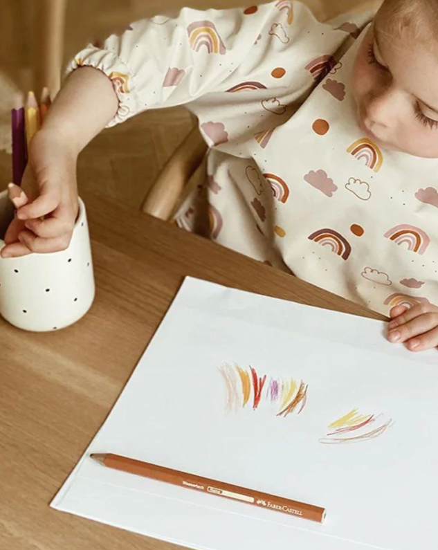 Waterproof Baby & Toddler Bib - Rainbow Love Sandy Bibs Little Wonder & Co.