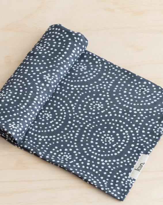Organic Cotton + Bamboo Muslin Swaddle - Dusk Baby Essentials Kiin Baby