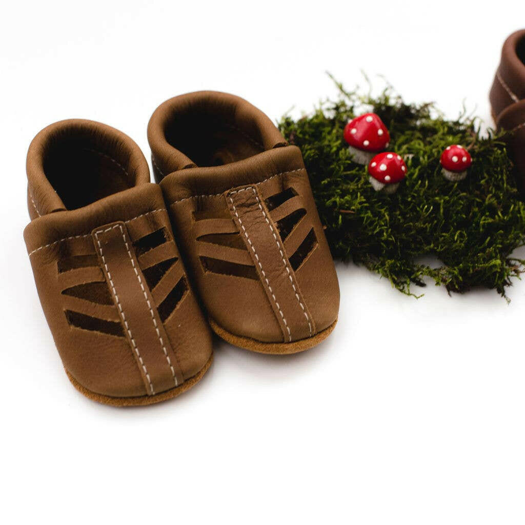 Baby Leather Sequoia Sandals - Oak Shoes Starry Knight Design