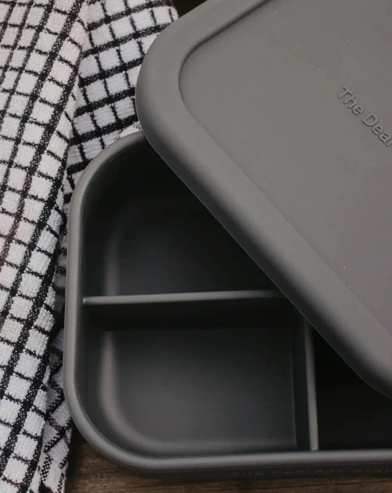 Silicone Bento Box Feeding The Dearest Grey Denim