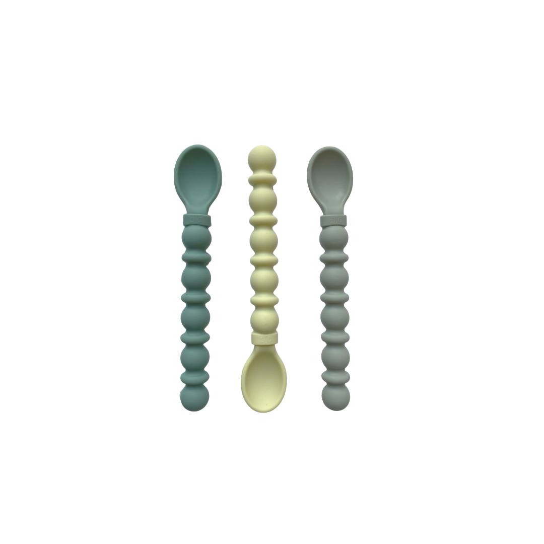 Silicone Teethy Utensil Feeding The Dearest Grey Seafoam