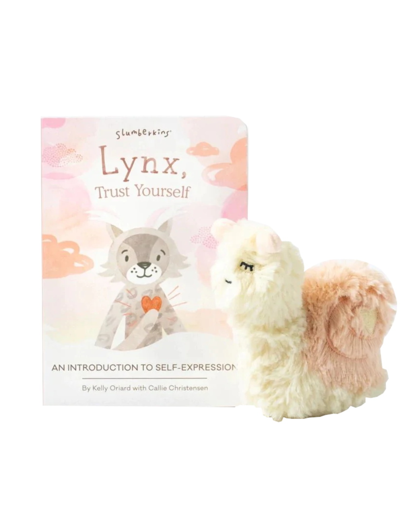 Snail Mini & Lynx Board Book Bundle Soft Dolls Slumberkins