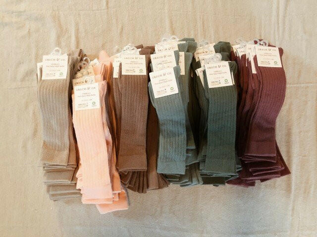 Organic Cotton Knee High Socks - Burlwood Socks Grech & Co.