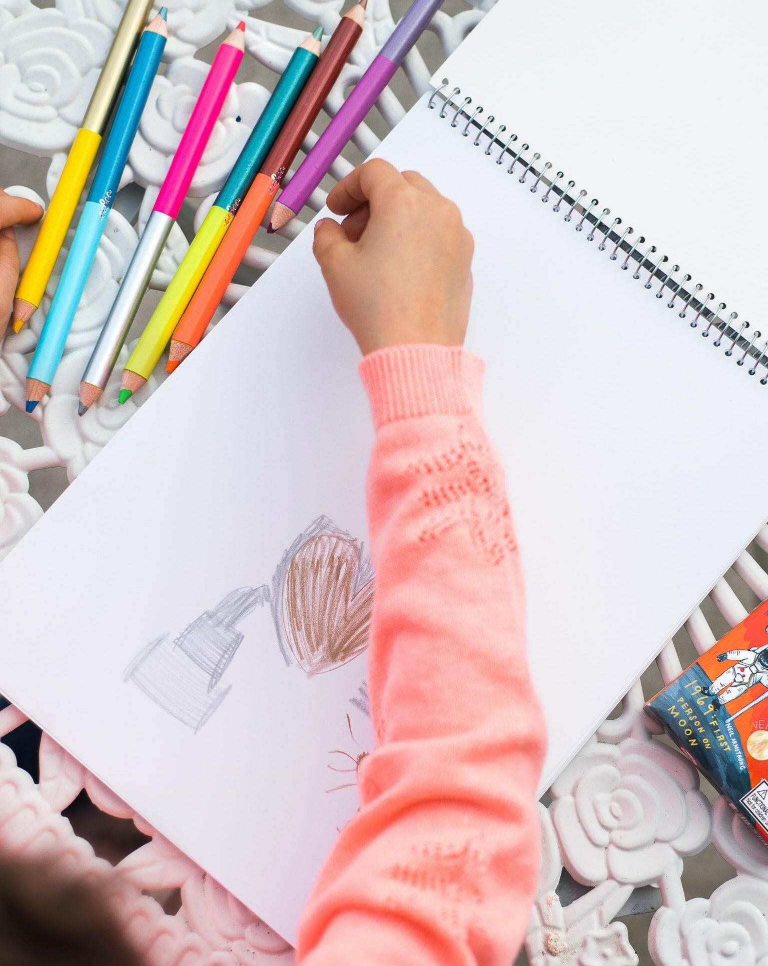 Solar System Jumbo Double Sided Color Pencils 6 Pack Arts & Crafts eeboo