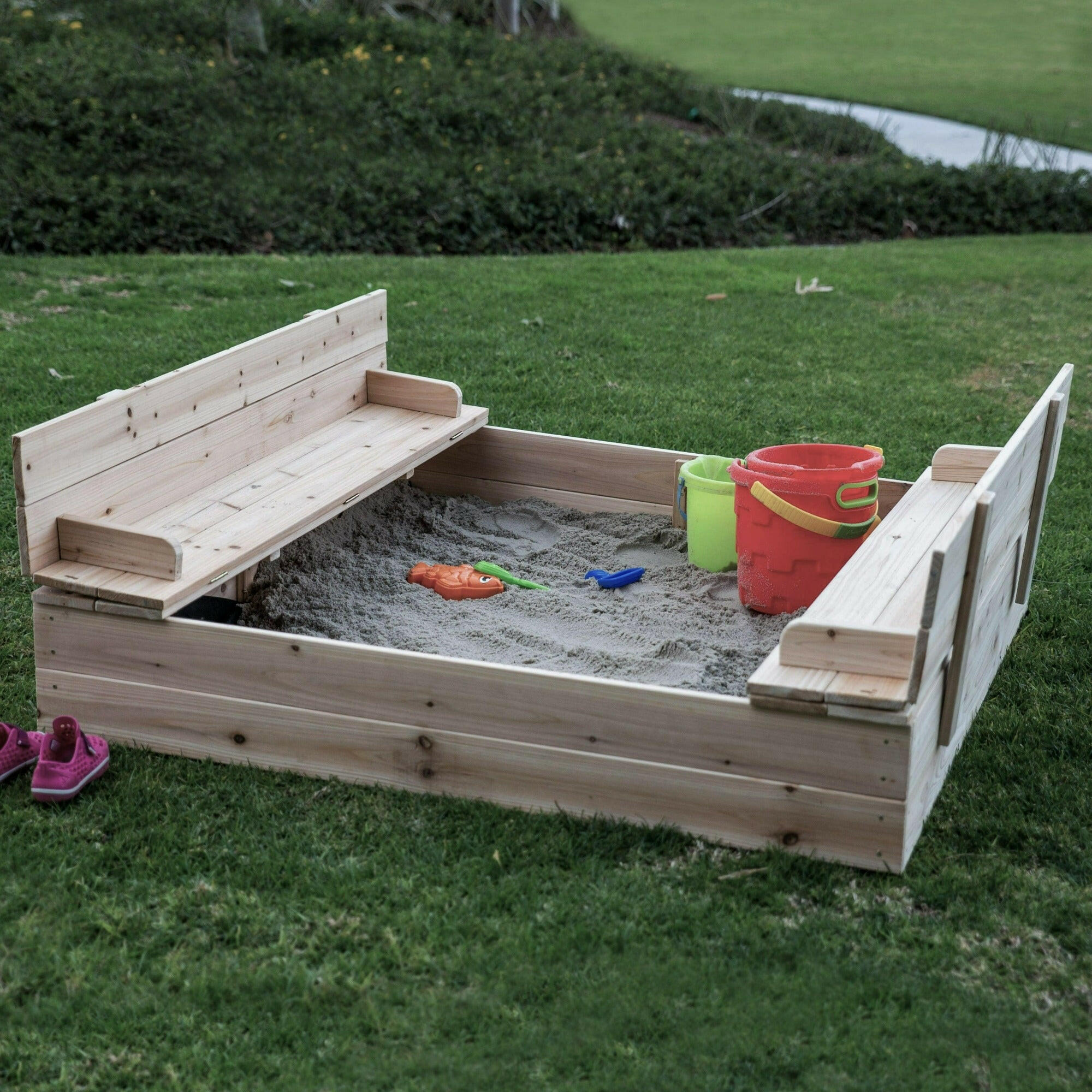 Solid Wood Sandbox Kids Toys Be Mindful