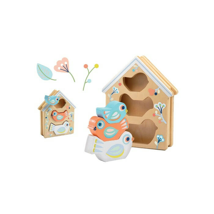 Baby Birdi Shape Sorter Wooden Puzzle Djeco