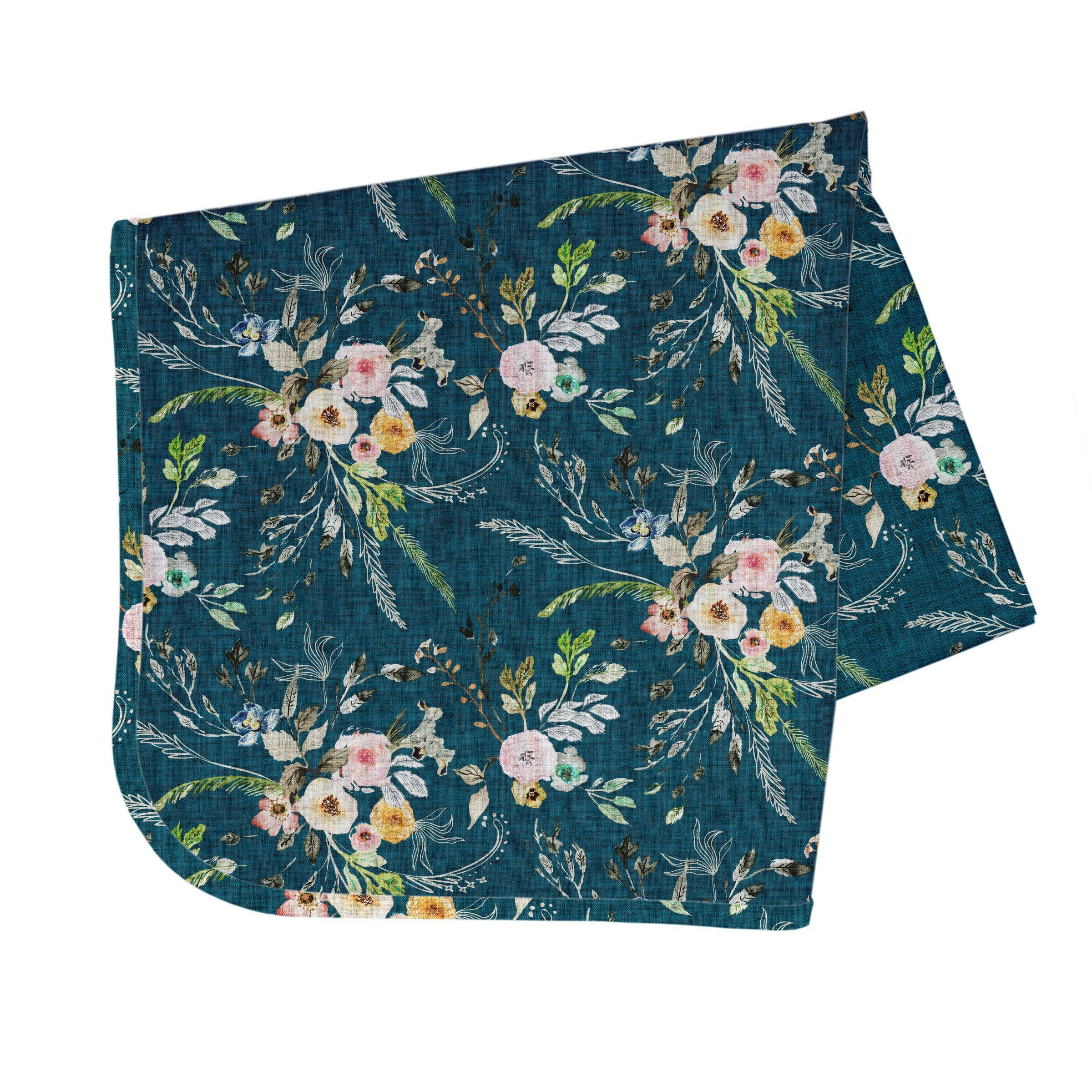 Boho Floral Splash Mat - A Waterproof Catch-All for Highchair Spills and More! BapronBaby