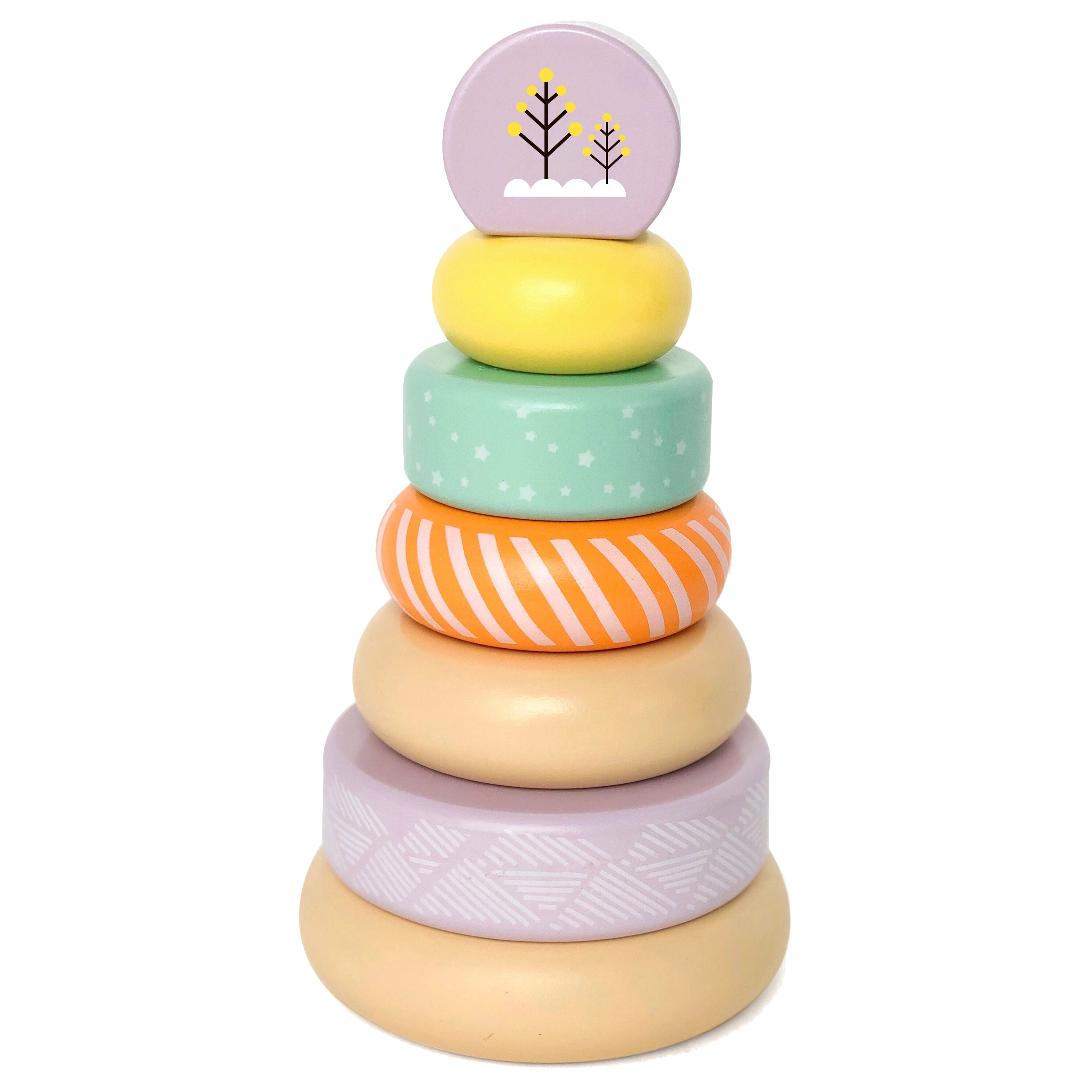 Wooden Stacking Tower Sorting & Stacking Toys Leo & Friends