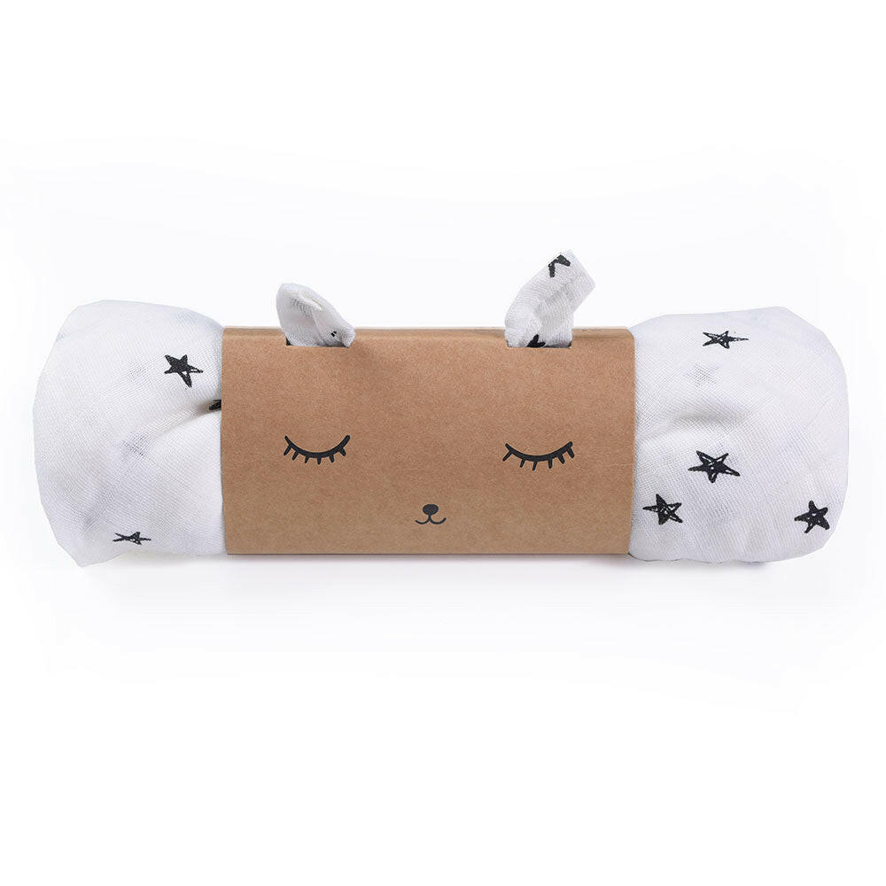 Organic Muslin Swaddle - Stars Swaddles Wee Gallery