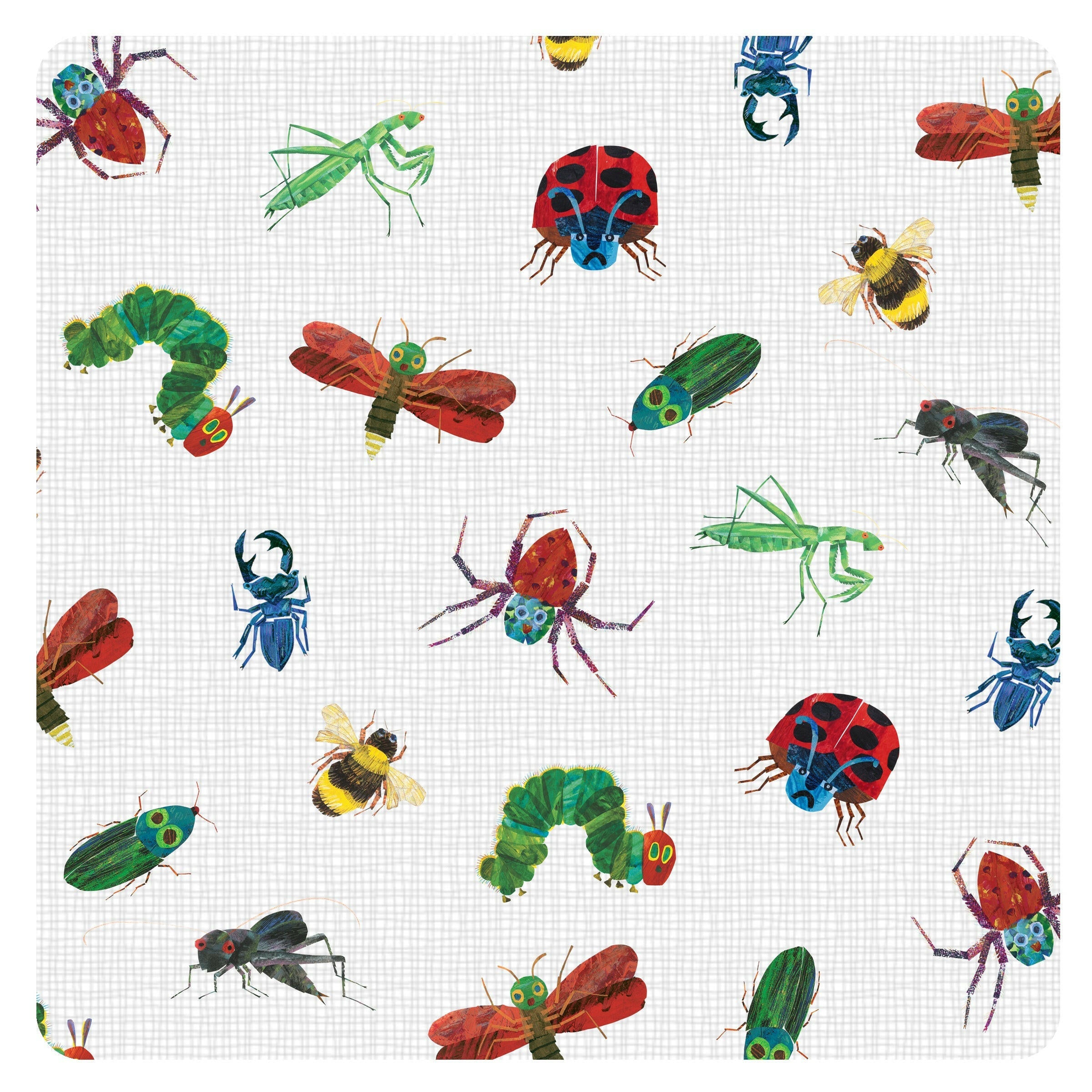 Bug World Splash Mat - from the World Of Eric Carle - A Waterproof Catch-All for Highchair Spills and More! BapronBaby