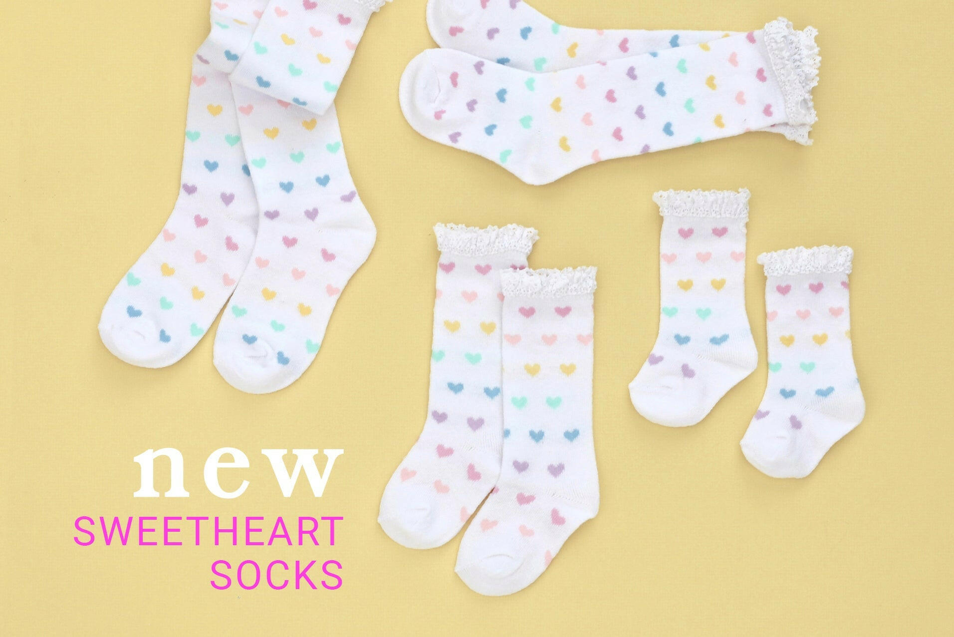Sweetheart Lace Top Knee Highs Socks Little Stocking Co