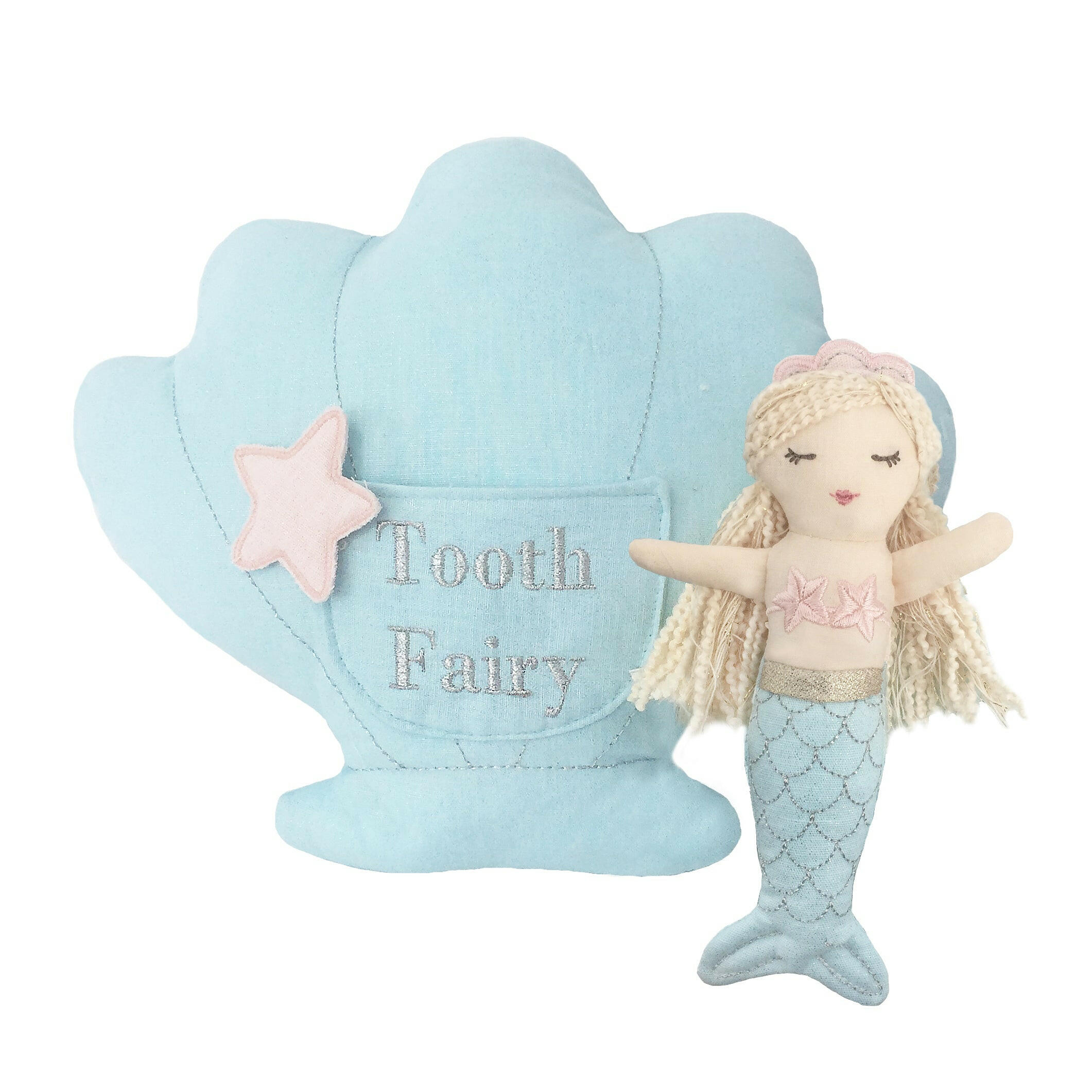 ‘MIMI' MERMAID TOOTH FAIRY PILLOW & DOLL SET Pillow MON AMI