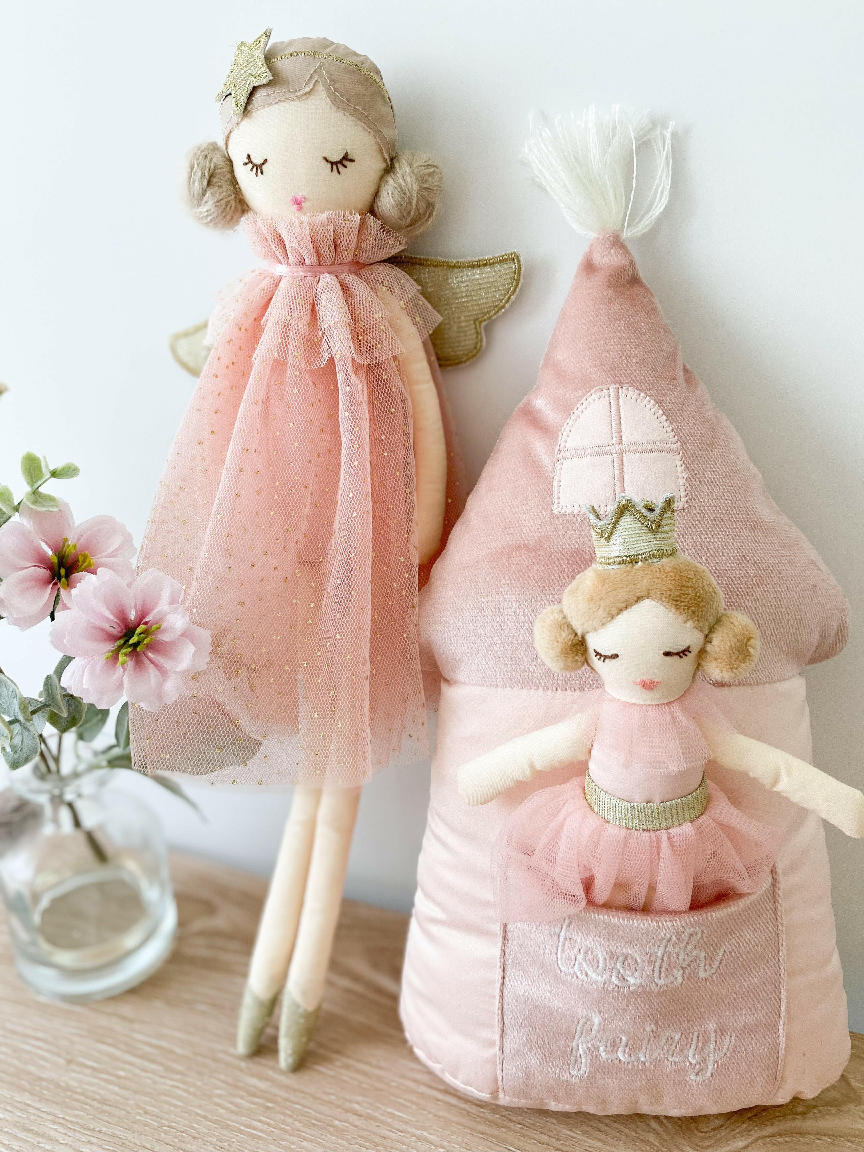 PRINCESS CASTLE TOOTH FAIRY PILLOW SET Tooth Fairy MON AMI